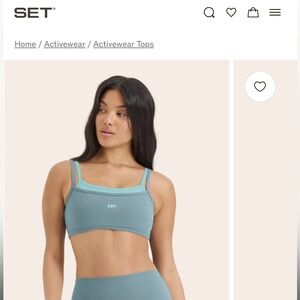 SET Active Double Strap Sports Bra in Teal